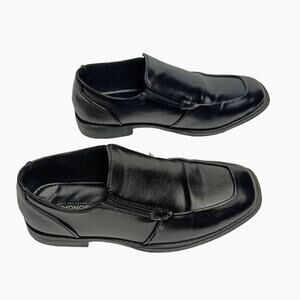 SONOMA Boys Black Loafers 3 MED Casual Dress Shoes Slip-On Memory Foam